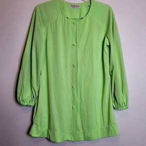 Vintage Green Blouse Elisabeth Stewart Button Fro… - image 1